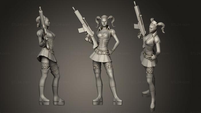 Figurines heroes, monsters and demons (Harley Quinn, STKM_0854) 3D models for cnc